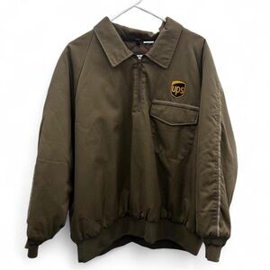 Mens UPS Quilted 1/4 Zip Jacket size XL